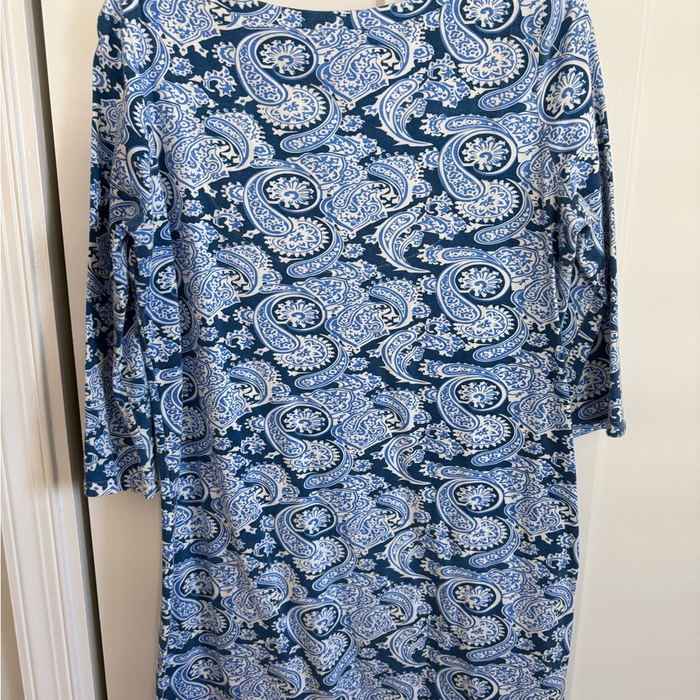 Gretchen Scott Magpie Dress Plentiful Paisley Stretch Sz LG - Picture 2 of 3